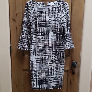 Calvin Klein Bell Sleeve Sheath Dress